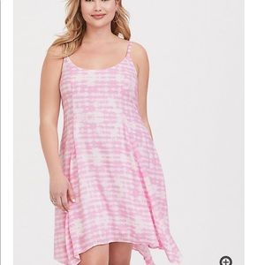 Torrid pink tie dye dress NWT